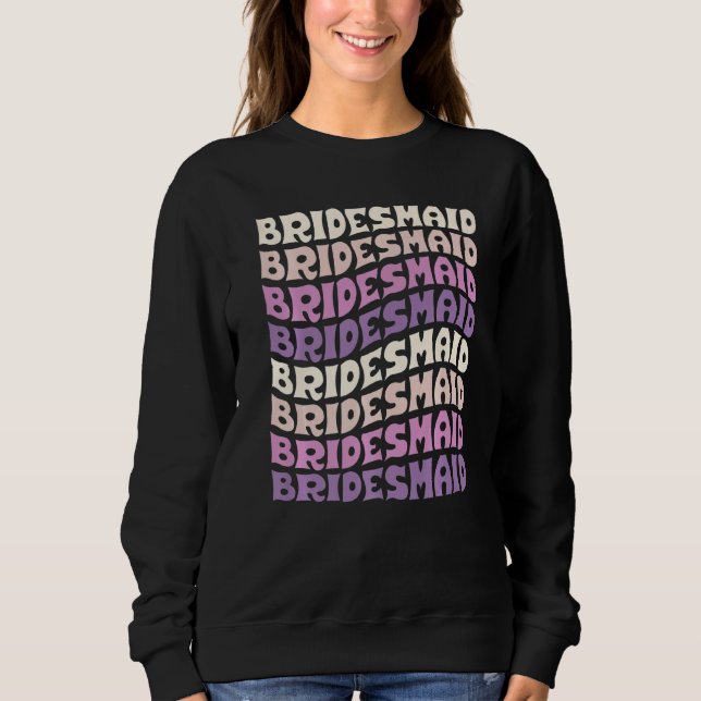 Bridesmaid I Do Crew Retro Bachelorette Party Brid T Shirt (Framsida)