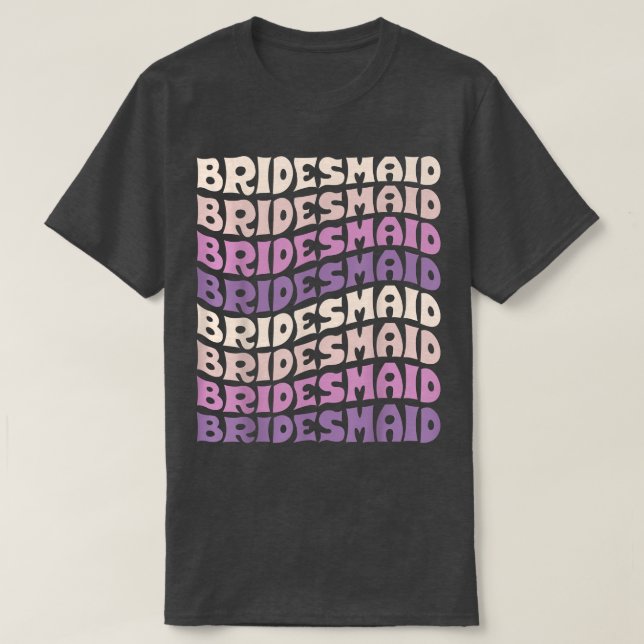 Bridesmaid I Do Crew Retro Bachelorette Party Brid T Shirt (Design framsida)