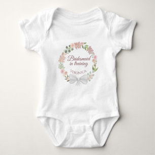 Bridesmaid in Training Rosa Blommigt WANDERCute Cu T Shirt