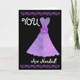 BRIDESMAID-inbjudan LILA Gown Inbjudan