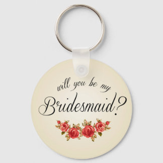 Bridesmaid-inbjudan Nyckelring