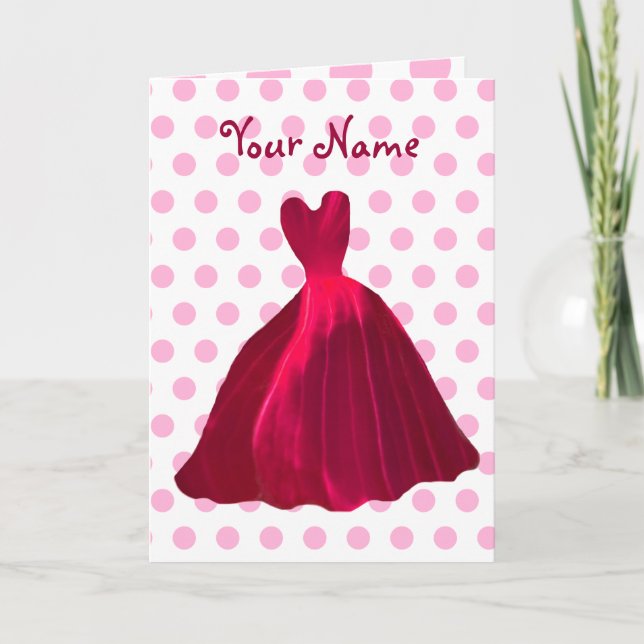 BRIDESMAID-inbjudan RO RED Velvet Gown V5 Inbjudan (Framsida)