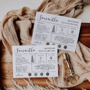 Bridesmaid-informationskort, Frieri kort för Möhip