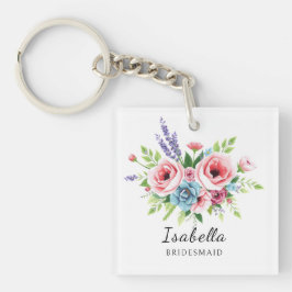Bridesmaid keychain, Anniversary gift, elegant