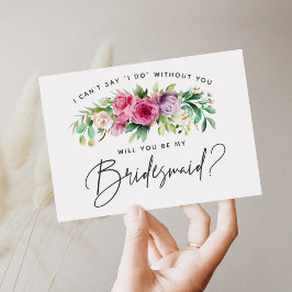 Bridesmaid-kort för Bright Blommigt Inbjudningar