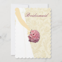 Bridesmaid-kort för elegant bröllop inbjudningar