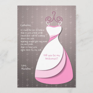 Bridesmaid-kort Inbjudningar