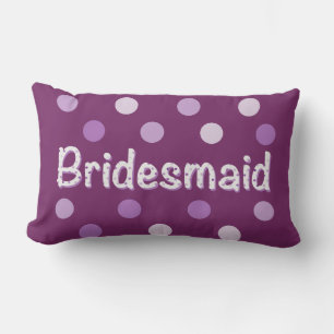 Bridesmaid Lila Polka Dot Lumbarkudde
