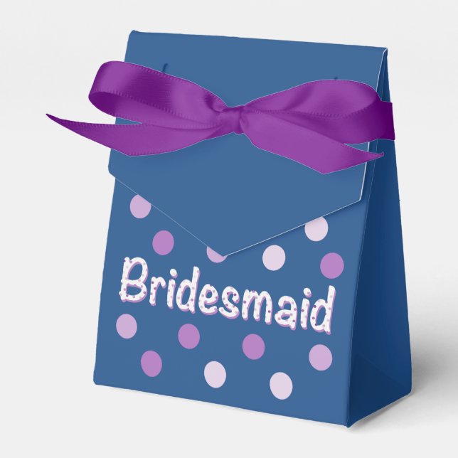 Bridesmaid Lila Polka Dot Presentaskar (Framsidan Sidan)