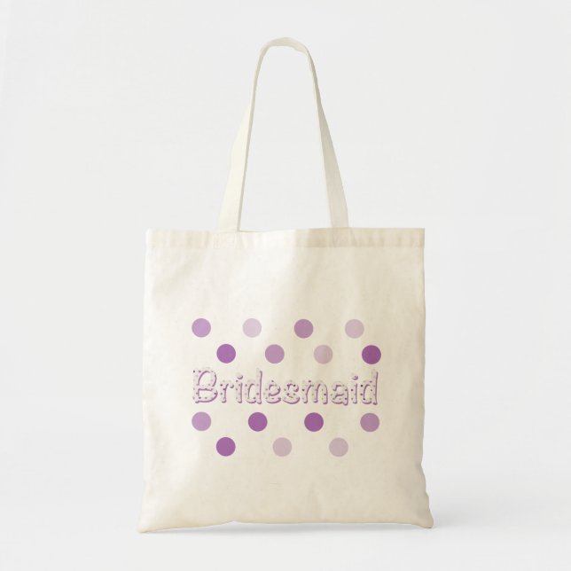 Bridesmaid Lila Polka Dot Tygkasse (Framsidan)