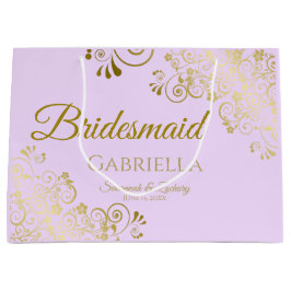 Bridesmaid Lilac Lila & Guld Snöre Elegant