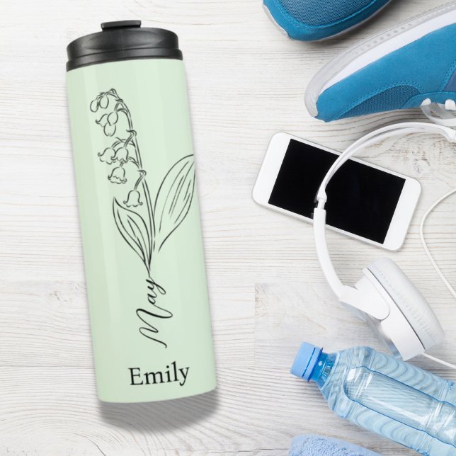 Bridesmaid Lily The Valley May Birth Flower (Bridesmaid Lily of The Valley May Birth Flower Thermal Tumbler)