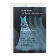 Bridesmaid Luncheon eller Brunch Blue-klänningar