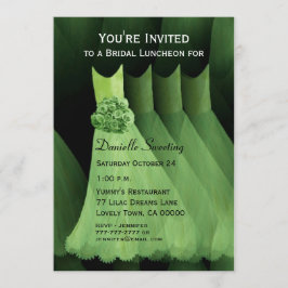 Bridesmaid Luncheon eller Brunch Grönt Dacks V03 Inbjudningar