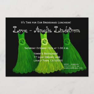 Bridesmaid Luncheon eller Brunch Lime Green Dacks Inbjudningar