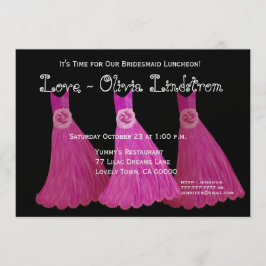 Bridesmaid Luncheon eller Brunch Rosa Dacks Inbjudningar