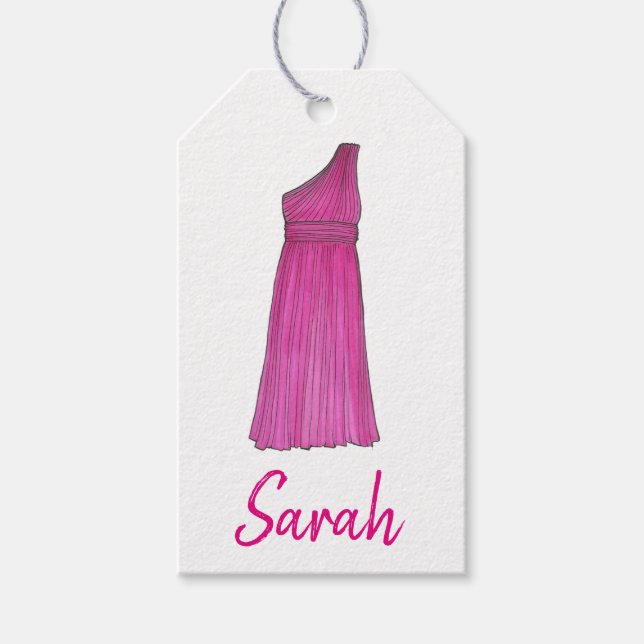 Bridesmaid Maid of honor Bröllopsfest Gown Dress Presentetikett (Framsidan)