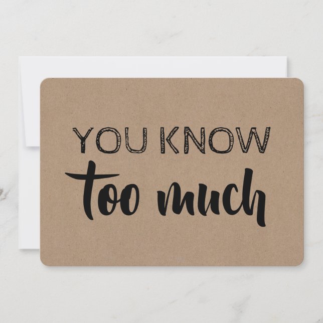 Bridesmaid / Maid of honor Funny Modern Inbjudningar (Framsida)