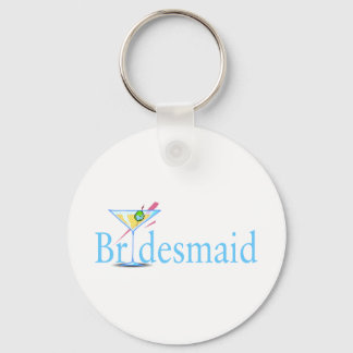 Bridesmaid Martini Blue Nyckelring