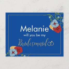 Bridesmaid Mexikanska blomsterkortet Gräns Frieri Helg Vykort