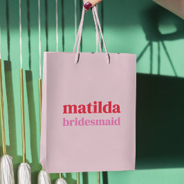 Bridesmaid Minimal Red och Rosa Bachelorette