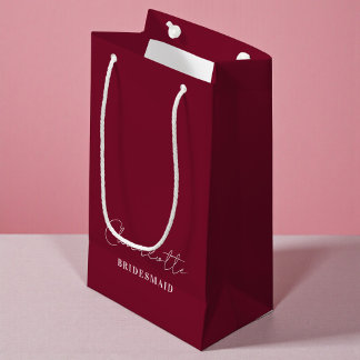 Bridesmaid | Minimalist Script Burgundy