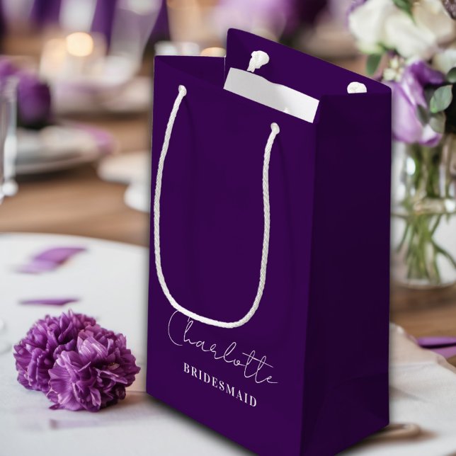 Bridesmaid | Minimalistisk skriptLila (Skapare uppladdad)