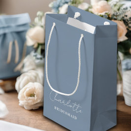 Bridesmaid | Minimalistiskt skript - blått