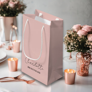 Bridesmaid   Minimalistiskt skript Ro Guld