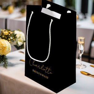 Bridesmaid Minimiskript, svart Guld