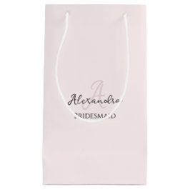 Bridesmaid Modern Minimalist Monogram Rosa