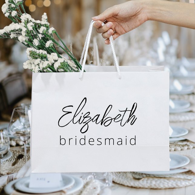 Bridesmaid Modern Minimalist Script Bachelorette (Skapare uppladdad)