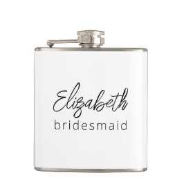 Bridesmaid Modern Minimalist Script Bachelorette Fickplunta