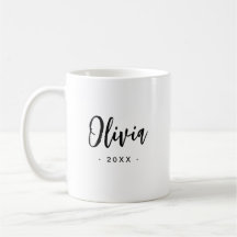 Bridesmaid Modern Mugg Gift | Svartvit