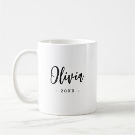 Bridesmaid Modern Mugg Gift | Svartvit