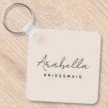 Bridesmaid | Modern Rosa med minimala skript