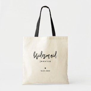 Bridesmaid Modern Snyggt Tote Bag Tygkasse