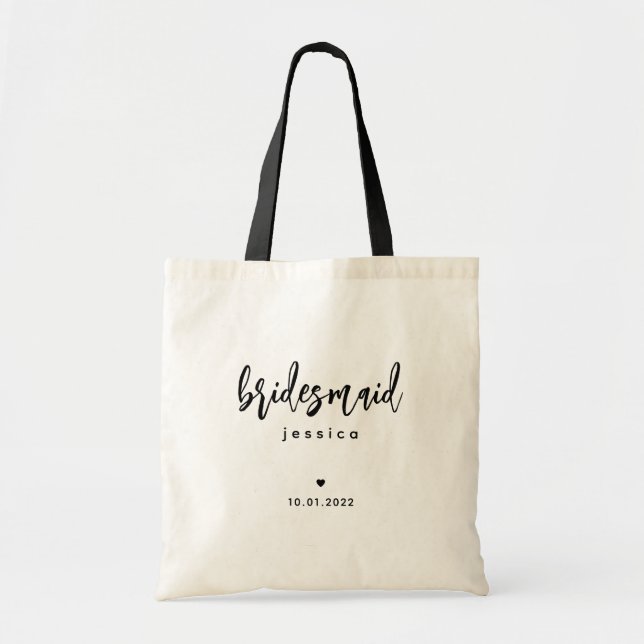 Bridesmaid | Modern Snyggt Tote Bag Tygkasse (Framsidan)
