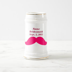 Bridesmaid Namn Date Rosa Mustache Sejdel