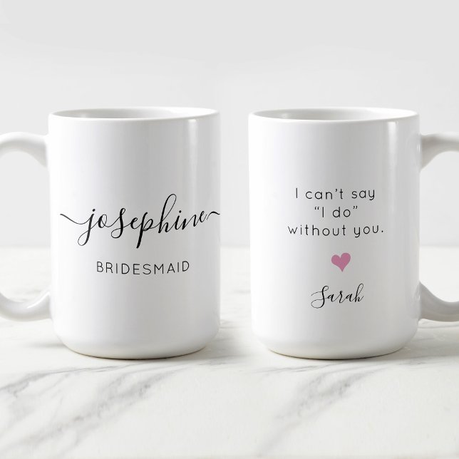 Bridesmaid Namn kan jag inte säga att jag klarar m Kaffemugg (Skapare uppladdad)
