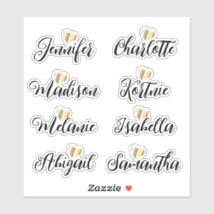 Bridesmaid Namn Personlig Vinyl Decal Sticker Klistermärken