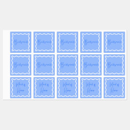 Bridesmaid och Maid of honor Blue Klistermärke