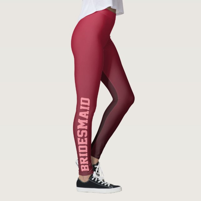 Bridesmaid Ombre Burgundy Leggings (Höger)