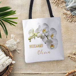 Bridesmaid Orchids Blommigt Personlig Tygkasse