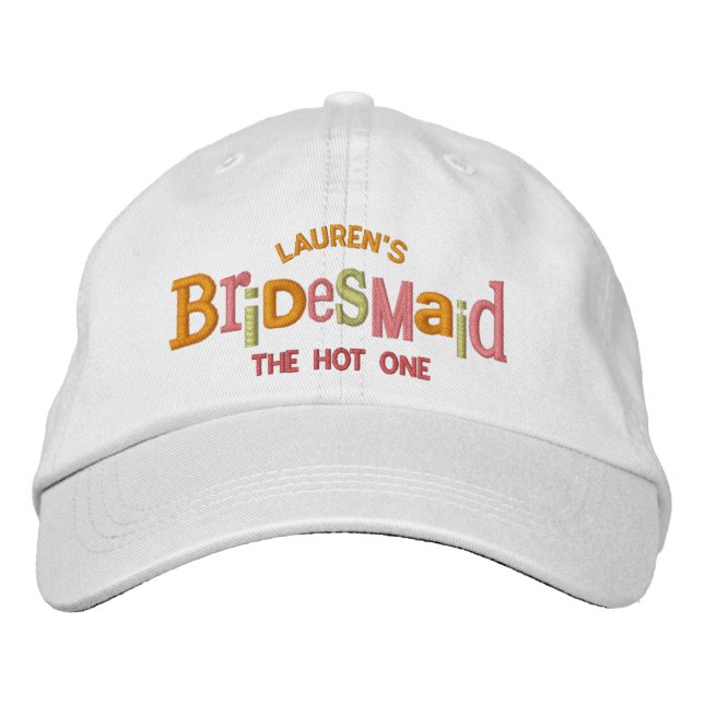 Bridesmaid Party Bröllop Gift Broderad Keps (Framsida)