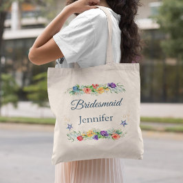 Bridesmaid Personlig Blommigt Beach Wedding Tygkasse