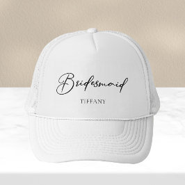 Bridesmaid Personlig Chic Minimalist Bröllop Keps