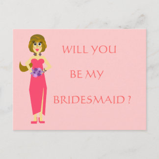 Bridesmaid Postcards Vykort