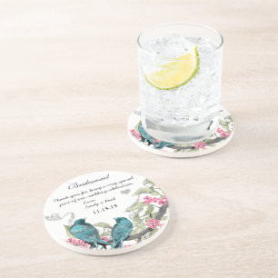 Bridesmaid Reception Vintage Bird Underlägg