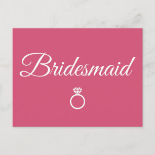 Bridesmaid ring vykort